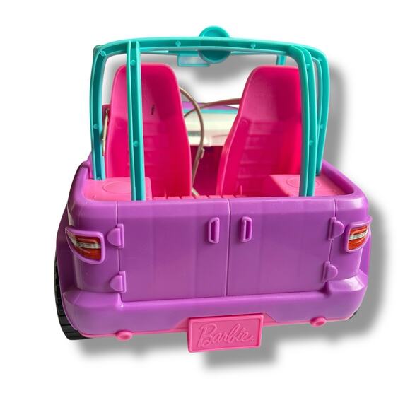 Barbie Doll Jeep 2019 Pink Purple Blue Two Door Vehicle Off Road Car Mattel - Picture 6 of 11